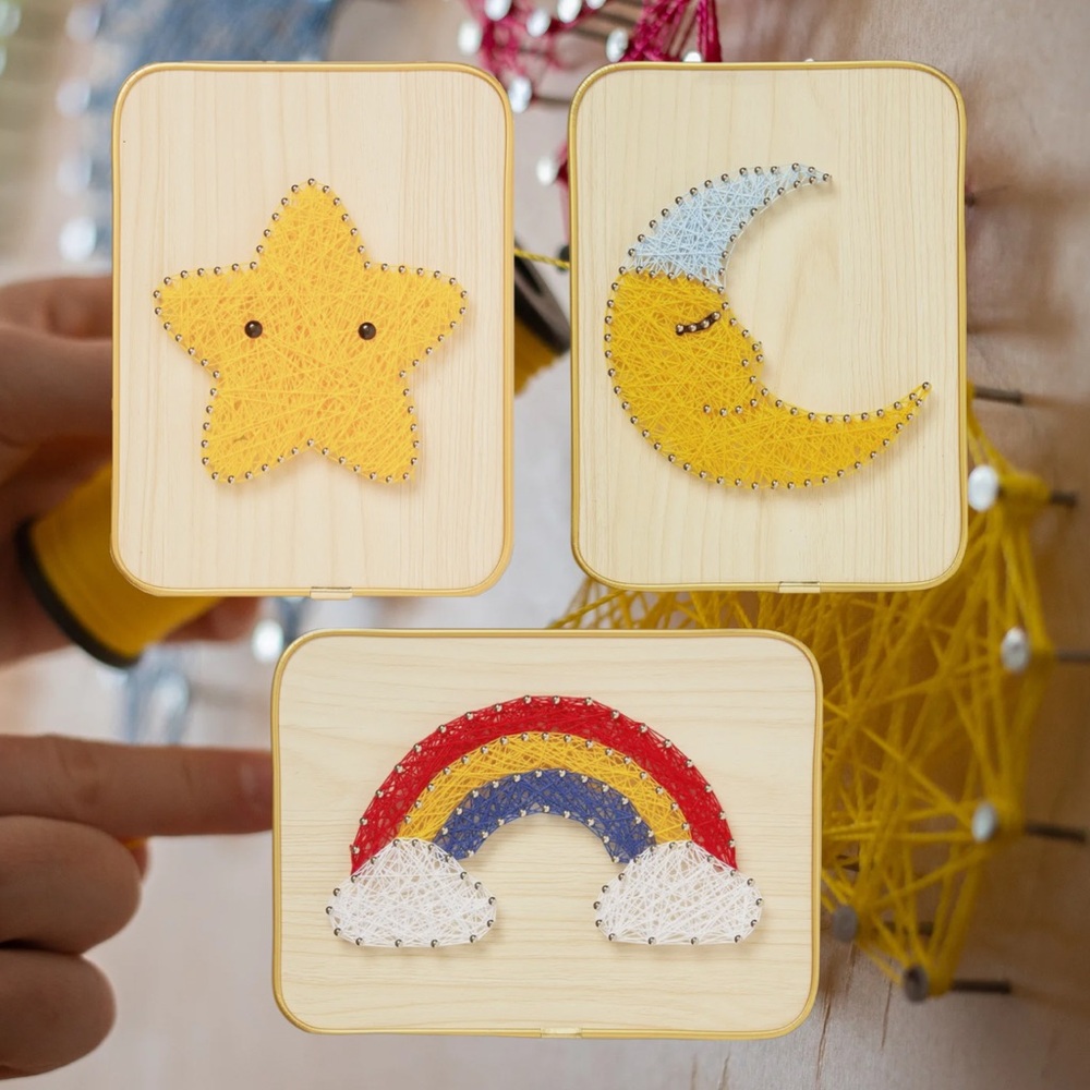 Createkit String Art DIY Kit Star Moon or Rainbow